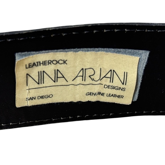 Nina Arjani Women’s Vintage Genuine Lether Belt medium snake scale pattern - Picture 3 of 10